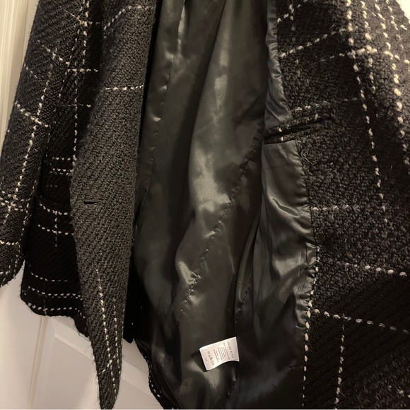 Anine Bing Kaia blazer black and white wool tweed jacket women size small - Picture 5 of 8